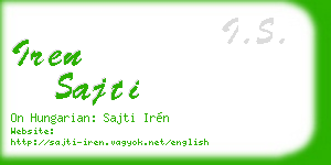 iren sajti business card
